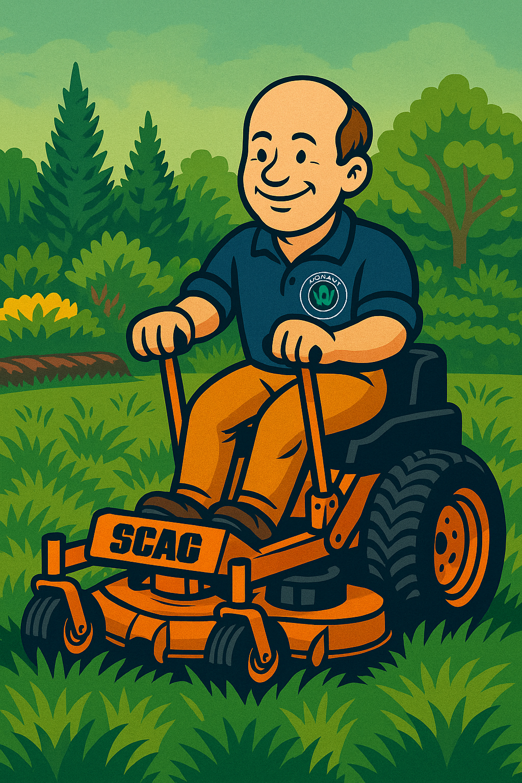Professional lawn mowing service